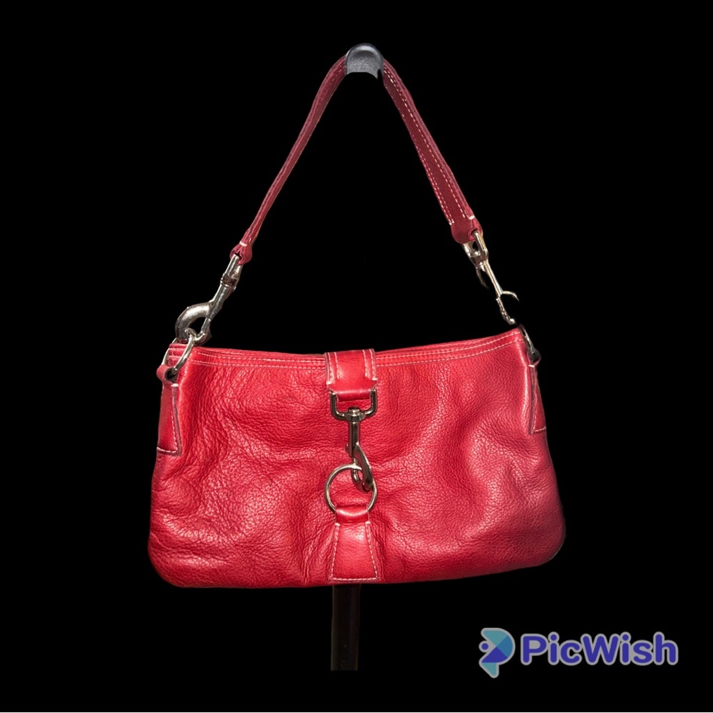 Cynthia Hart Los Angeles red leather shoulder hand bag